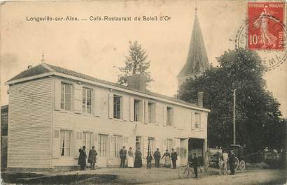 / CPA FRANCE 52 "Longeville sur Aine, café restaurant du Soleil d'Or"