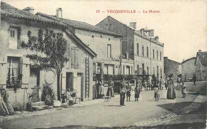 / CPA FRANCE 52 "Vecqueville, la mairie" / CACHET AMBULANT