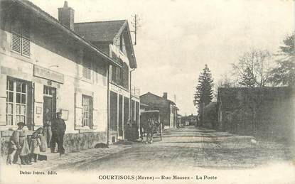 / CPA FRANCE 51 "Courtisols, rue Massez, la poste "