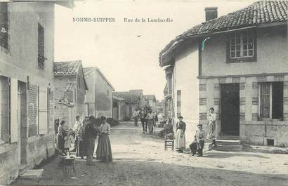 / CPA FRANCE 51 "Somme Suippes, rue de la Lombardie"