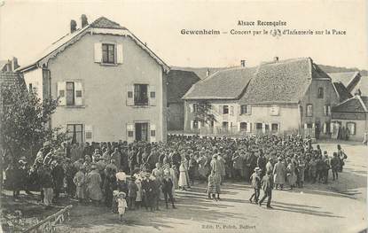 / CPA FRANCE 68 "Gewenheim, concert par le 133ème d'infanterie sur la place"