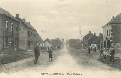 / CPA FRANCE 62 "Sains en Gohelle, route Nationale"