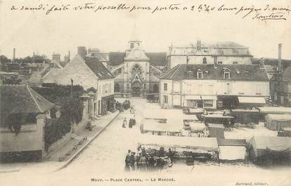 / CPA FRANCE 60 "Mouy, place Cantel, le marché"