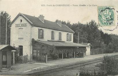 / CPA FRANCE 60 "Forêt de Compiègne, vieux moulin, la gare"