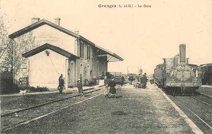 CPA FRANCE 47 "Granges, la gare" / TRAIN