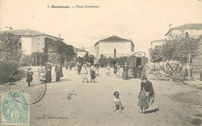 CPA FRANCE 47 "Damazan, la place Gambetta"