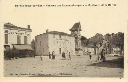 CPA FRANCE 47 "Villeneuve sur Lot, caserne des sapeurs pompiers, boulevard de la Marine"