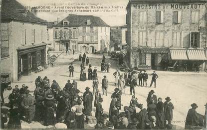 CPA FRANCE 46 "Limogne, avant l'ouverture du Marché aux Truffes"