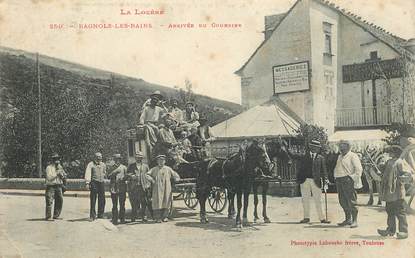 CPA FRANCE 48 "Bagnols les Bains, arrivée du courrier" / DILIGENCE