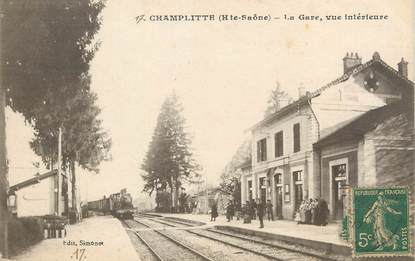 / CPA FRANCE 70 "Champlitte, la gare, vue intérieure"