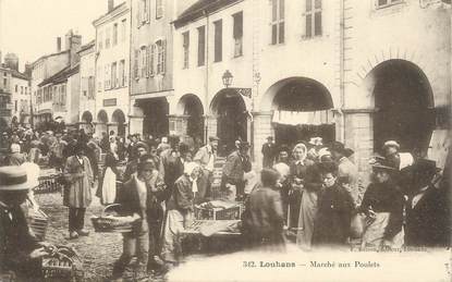 / CPA FRANCE 71 "Louhans, marché aux poulets"