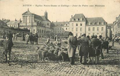 / CPA FRANCE 71 "Autun, église Notre Dame et collège"