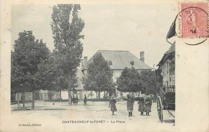 / CPA FRANCE 87 "Châteauneuf la Forêt, la place"