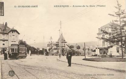 / CPA FRANCE 25 "Besançon, av de la gare"