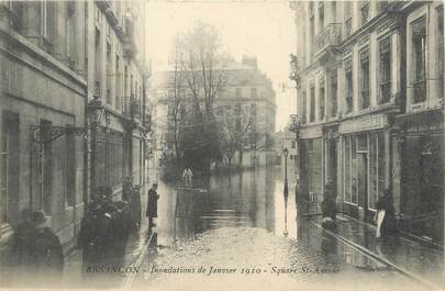 / CPA FRANCE 25 "Besançon, Square Saint Amour" / INONDATIONS