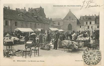 CPA FRANCE 25 "Besançon, le marché aux Puces"