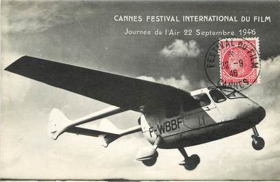 CPA FRANCE 06 "Cannes Festival international du Film 1946" / AVIATION