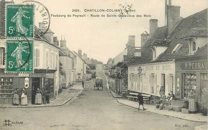 CPA FRANCE 45 "Chatillon Coligny, Faubourg du Peyrault, Route de Sainte Geneviève des Bois"