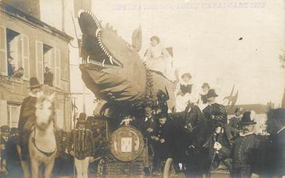 CARTE PHOTO FRANCE 45 "Chateauneuf sur Loire, cavalcade 1913"