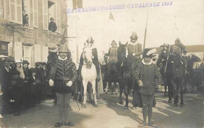 CARTE PHOTO FRANCE 45 "Chateauneuf sur Loire, cavalcade  1913"