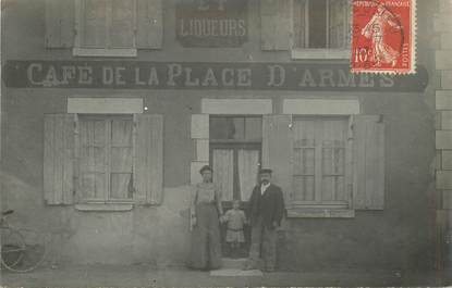 LOT 2 CARTE PHOTO FRANCE 45 "Beaulieu sur Loire, café de la Place d'Armes"