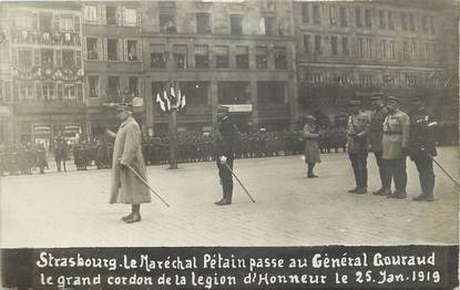 CARTE PHOTO FRANCE 67 "Strasboiurg, le maréchal Pétain 1919"