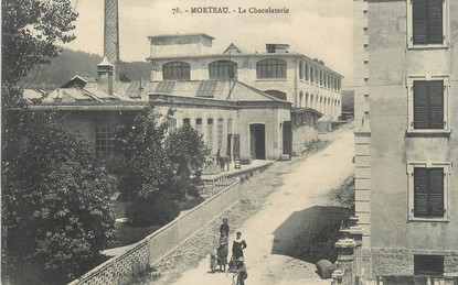 / CPA FRANCE 25 "Morteau, la chocolaterie"