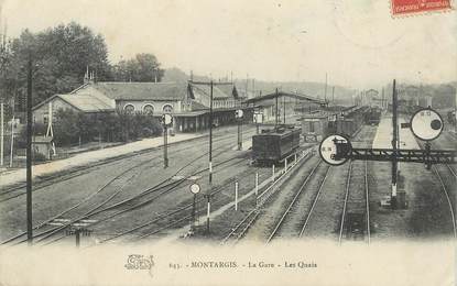 CPA FRANCE 45 "Montargis,  la gare" / TRAIN