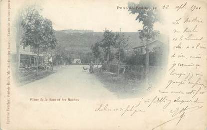 / CPA FRANCE 25 "Pont de Roide, pont de la Gare et les Roches"