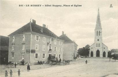 / CPA FRANCE 25 "Le Russey, hôtel Nappey, place et église"