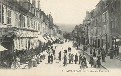 / CPA FRANCE 25 "Pontarlier, la grande rue"