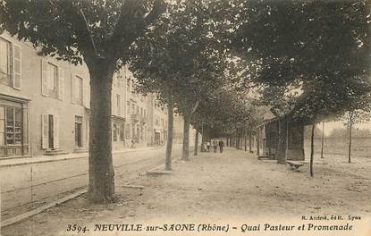 CPA FRANCE 69 "Neuville sur Saone, quai Pasteur et promenade"