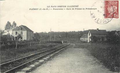/ CPA FRANCE 22 "Plémet, panorama, gare de Plémet la Prénessaye"