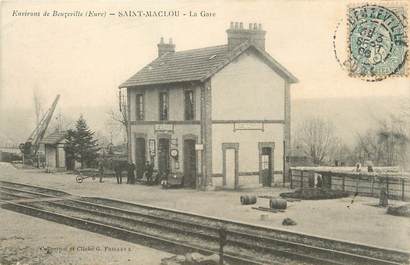 / CPA FRANCE 27 "Saint Maclou, la gare"