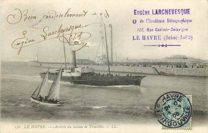 CPA FRANCE 76 "Le Havre, arrivée du bateau de Trouville"