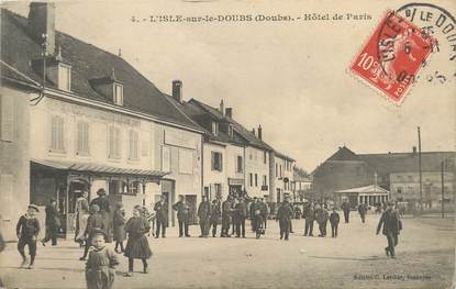 / CPA FRANCE 25 "L'Isle sur le Doubs, hôtel de Paris"