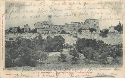 / CPA FRANCE 26 "Montségur, vue d'ensemble et l'ancienne église"