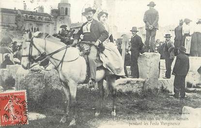 / CPA FRANCE 13 "Arles, un coin du théâtre Romain" / CHEVAL