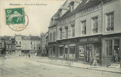 CPA FRANCE 51 "Sézanne, place de la République, Librairie"