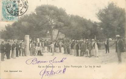 / CPA FRANCE 13 "Aix en Provence, le jeu de Mail" / JEUX