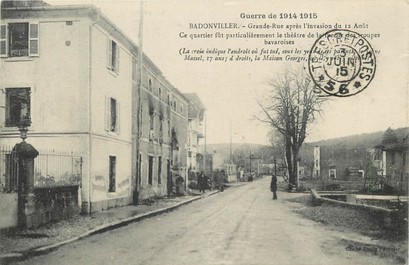 CPA FRANCE 54 "Badonviller, grande rue après l'invasion du 12 août "