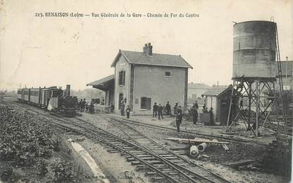 CPA FRANCE 42 "Renaison, vue générale de la Gare" / TRAIN
