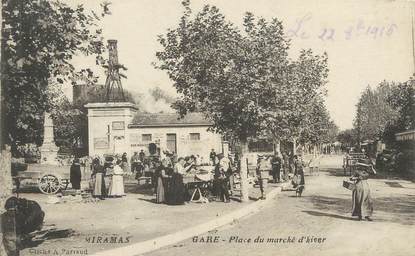 / CPA FRANCE 13 "Miramas, gare, place du marché d'hiver"