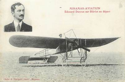 / CPA FRANCE 13 "Miramas aviation, Edouard Dufour sur Blériot au départ"