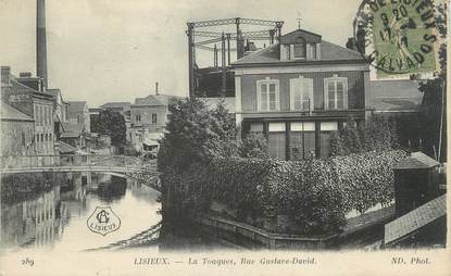 / CPA FRANCE 14 "Lisieux, la touques, rue Gustave David"