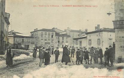 CPA FRANCE 42 "Saint Genest Malifaux, sous la neige, 1907"