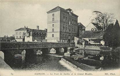 CPA FRANCE 61 "Alençon, le pont de la Sarthe et le grand moulin"