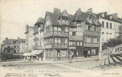 / CPA FRANCE 14 " Lisieux, vieilles maisons, place du marché au beurre"