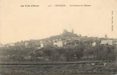CPA FRANCE 83 "Grimaud, les ruines du chateau"