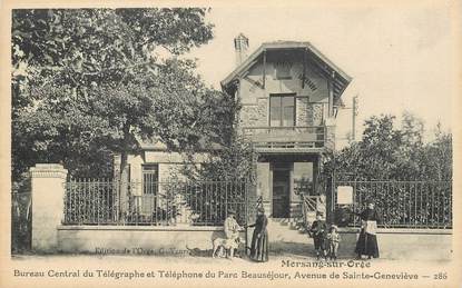 CPA FRANCE 91 "Morsang sur Orge, bureau central du télégraphe et Téléphone du Parc Beauséjour, avenue de Sainte Geneviève"